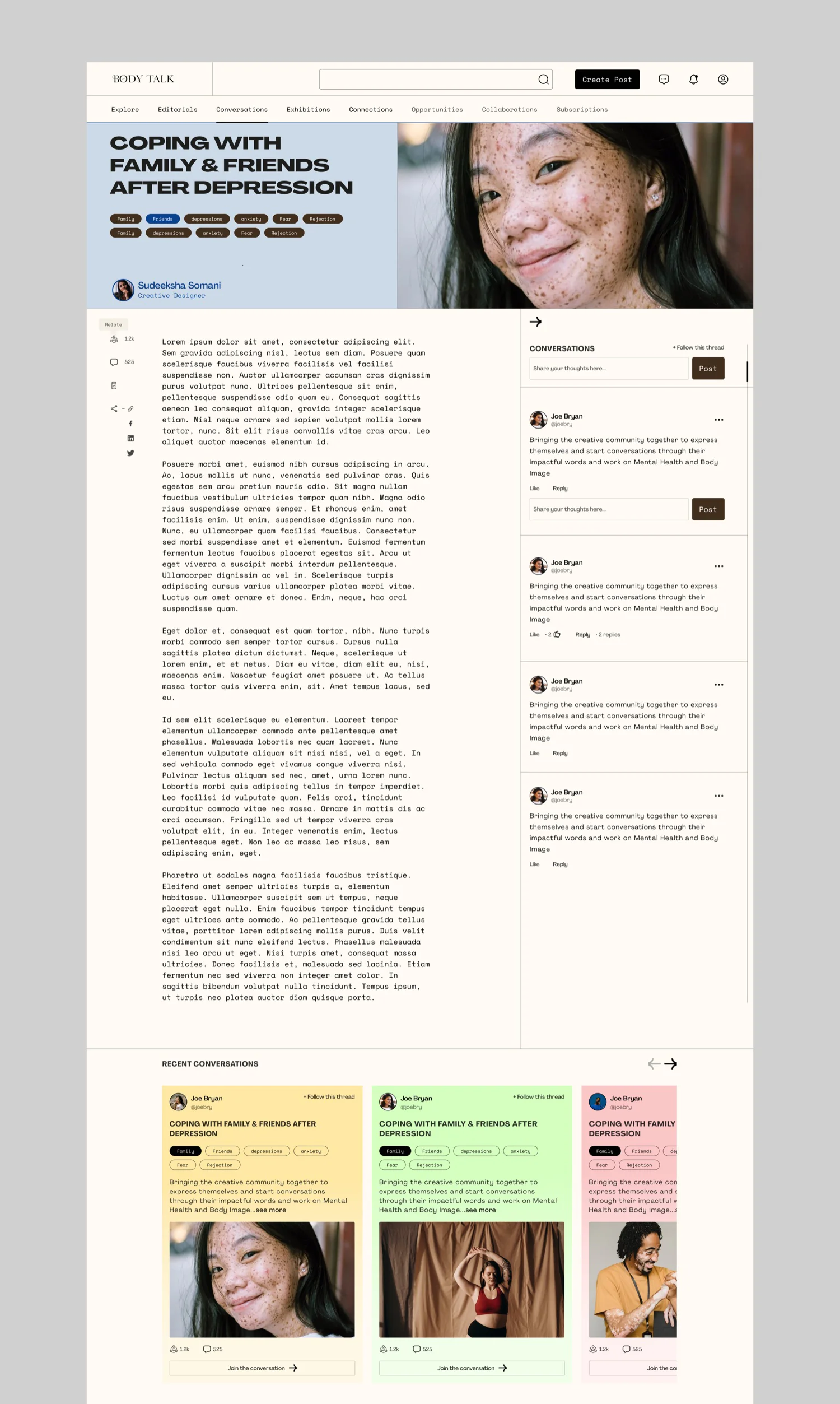 Body Talk article reading experience