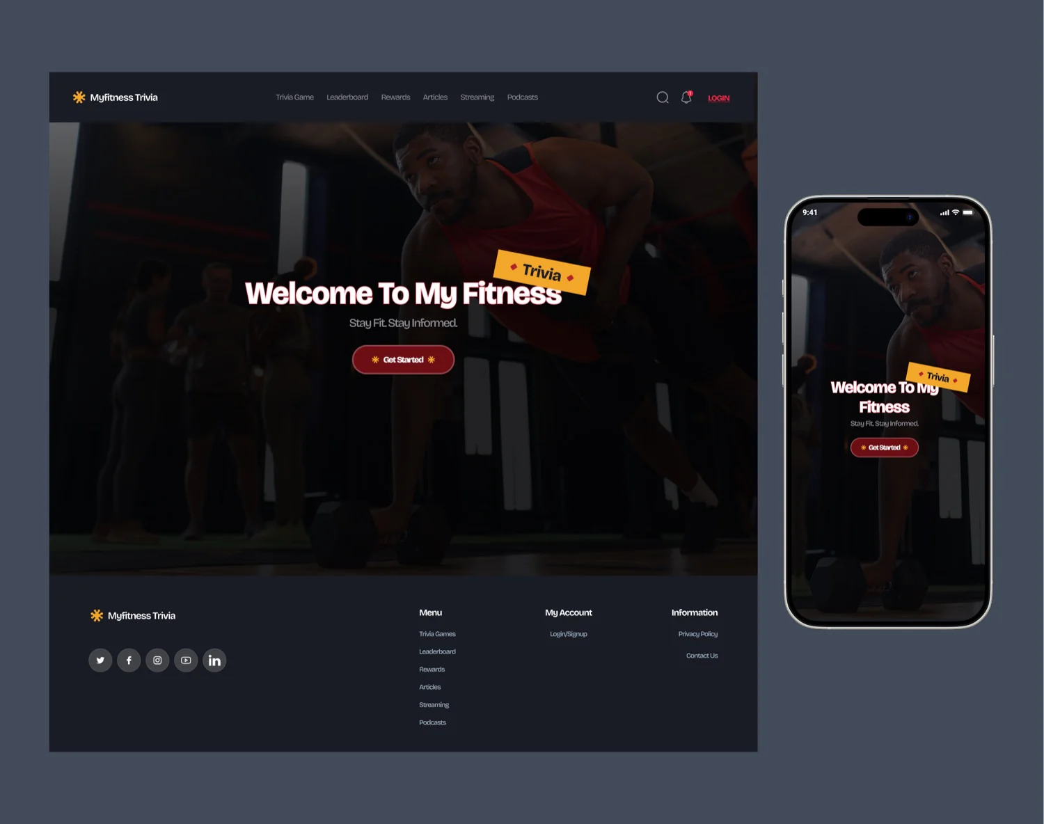 MyFitness splash screen