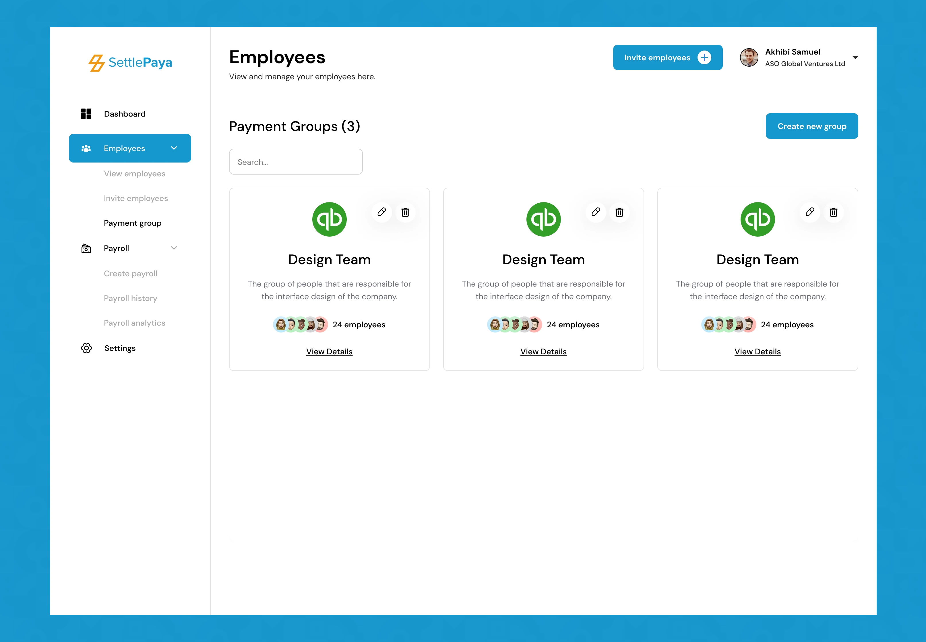 SettlePaya — payment groups
