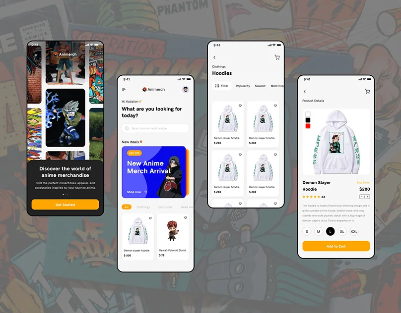 E-Commerce Mobile Interface