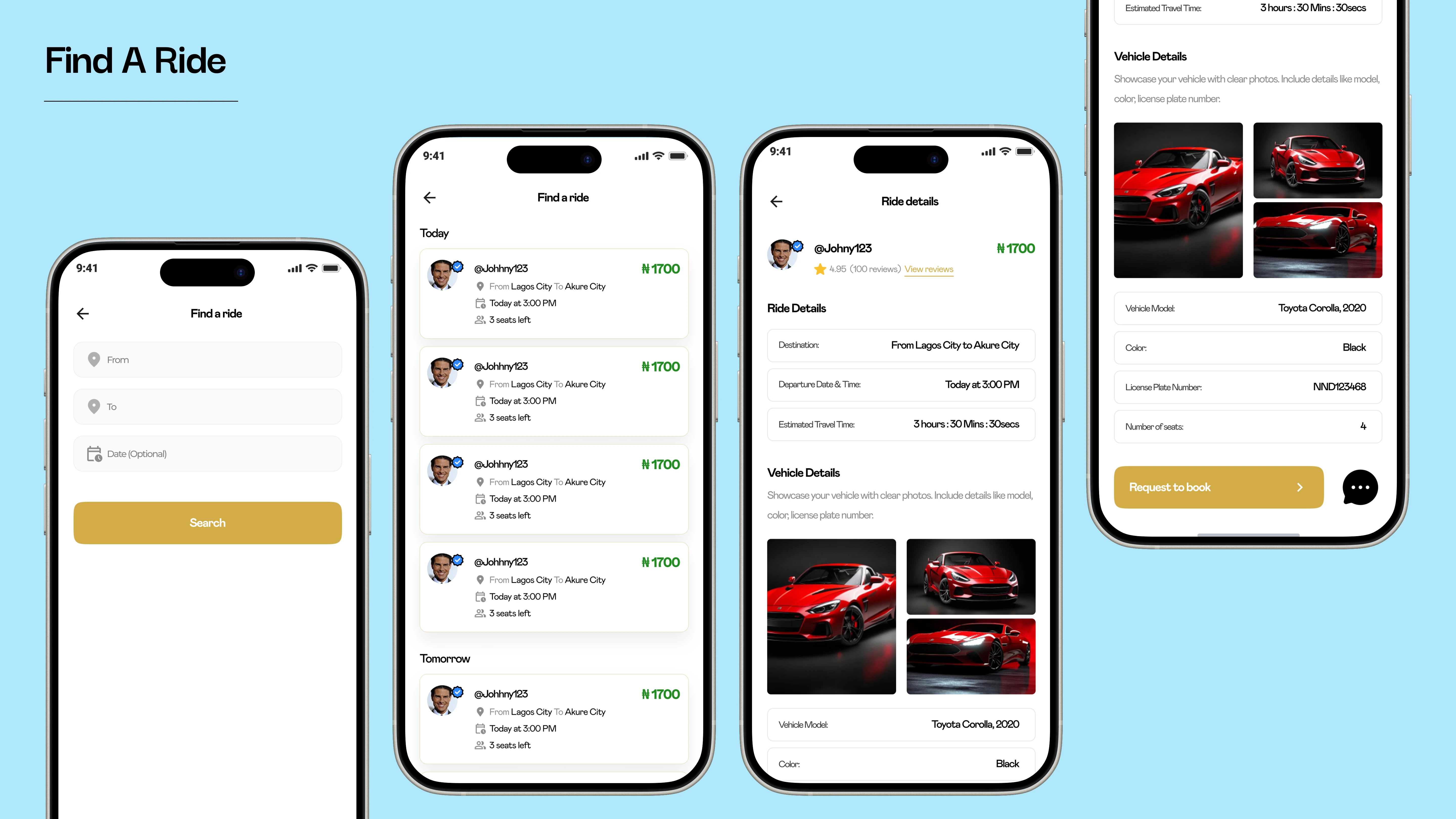 Find a ride — passenger trip discovery and booking