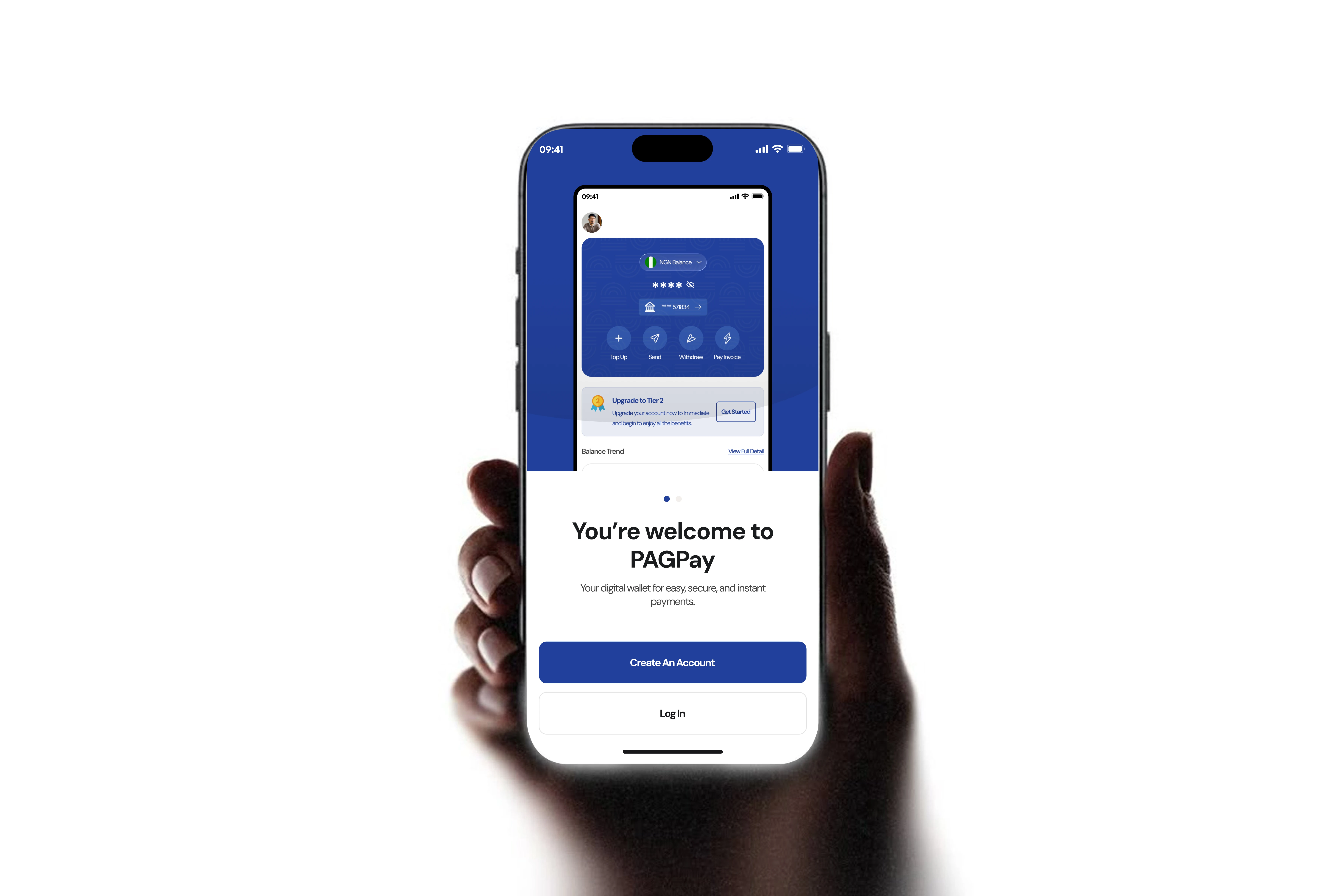 PAGPay — digital wallet app on a phone